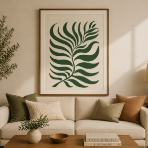 Minimalist Tropical Leaf Wall Art Print