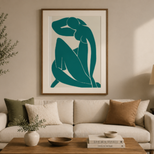 Abstract Female Silhouette Wall Art Print