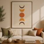 Mid-Century Abstract Sun Phases Printable Wall Art