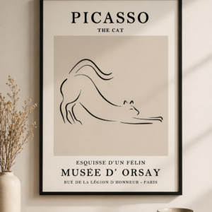 “Picasso The Cat” printable wall art.