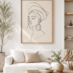 Minimalist Woman Line Art Print