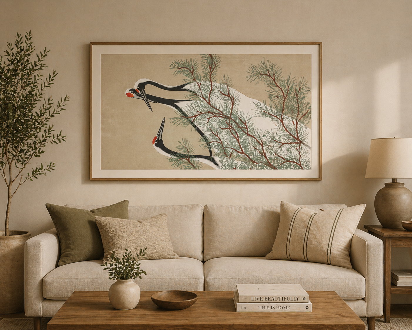 Japanese Crane Wall Art Print